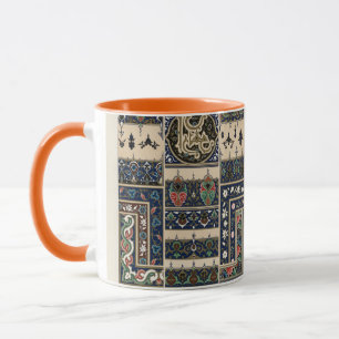 Vintage arabesken Blumenmuster mit komplizierter S Tasse