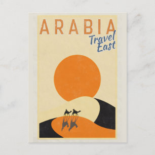 Vintage Arabia Reise Osten Postkarte