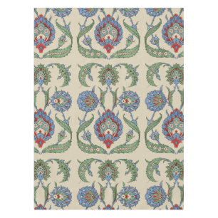Vintage Arabisch Blau Rot Geometrischer Floraler K Tischdecke