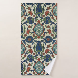 Vintage Arabischer Geometrischer Blumenkunst Druck Badhandtuch Set