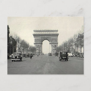 Vintage Arc de Triomphe Frankreich Postkarte