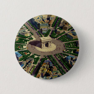 Vintage Arc de Triomphe Paris Button