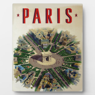 Vintage Arc de Triomphe Paris Fotoplatte