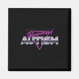 Vintage Arcade Retro Wave Weaponised Autismus Awar Magnet