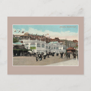 Vintage Arcadia Lunapark Promenade Scarborough Postkarte