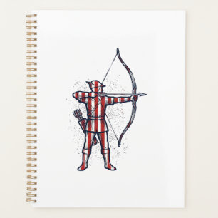 Vintage Archer Amerikanische Flagge Bogenschieß-Ja Planer