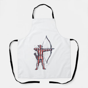 Vintage Archer Amerikanische Flagge Bogenschieß-Ja Schürze