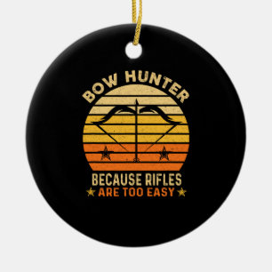 Vintage Archer Bowhunting Deer Bow Hunters Elk Arc Keramik Ornament