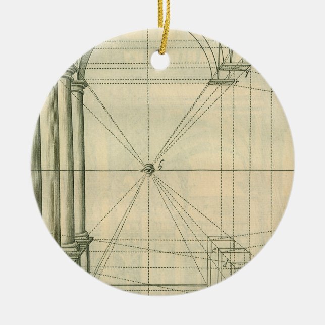 Vintage Architektur, Arches Columns Perspektive Keramik Ornament (Vorne)