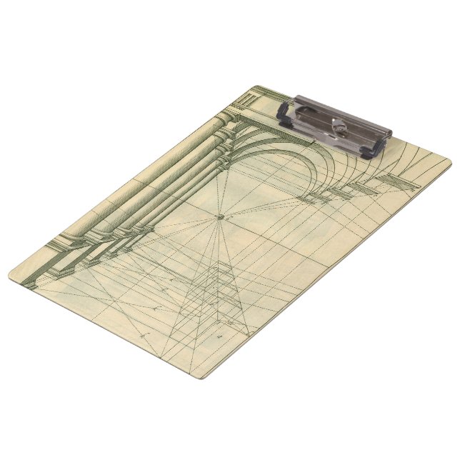 Vintage Architektur, Arches Columns Perspektive Klemmbrett (Schrägansicht)