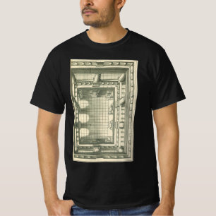 Vintage Architektur, Atrium Courtyard Perspektive T-Shirt