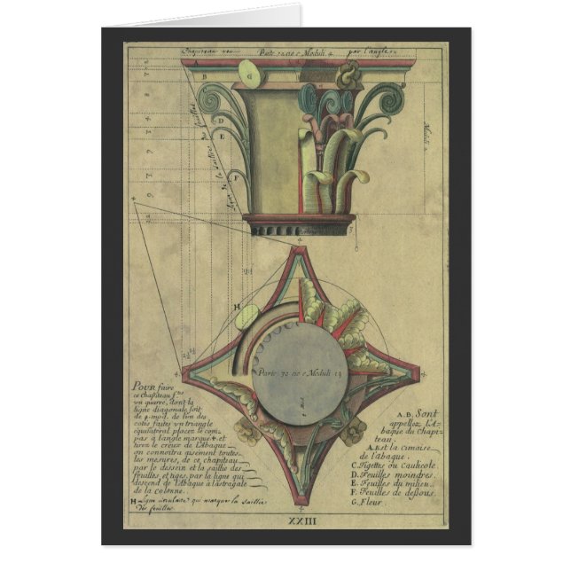 Vintage Architektur, dekorative Hauptstadt Krone (Vorne)