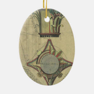 Vintage Architektur, dekorative Hauptstadt Krone Keramikornament