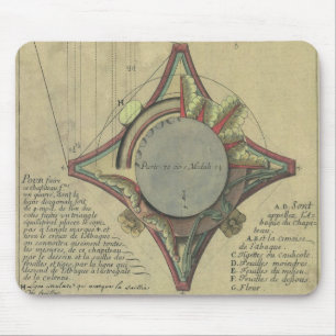 Vintage Architektur, dekorative Hauptstadt Krone Mousepad