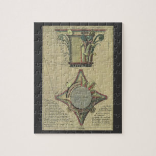 Vintage Architektur, dekorative Hauptstadt Krone Puzzle