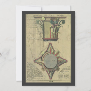 Vintage-Architektur, dekorative Kapitellkrone