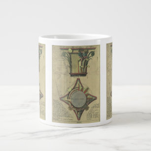 Vintage-Architektur, dekorative Kapitellkrone Jumbo-Tasse
