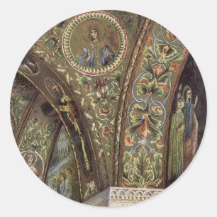 Vintage Architektur, dekorativer Bogengang in eine Runder Aufkleber