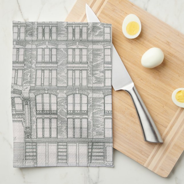 Vintage Architektur, Delaware & Hudson Canal Co. Geschirrtuch (Viertel Falte)