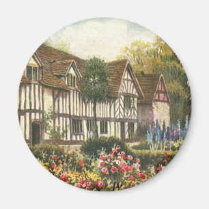 Vintage-Architektur Formaler Garten Englisches Cot Magnet