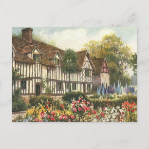 Vintage-Architektur Formeller Garten Englisches Co Postkarte
