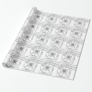 Vintage Architektur Geschenkpapier