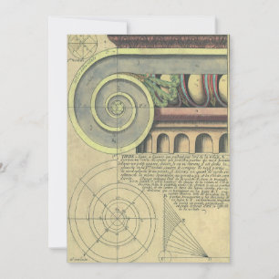 Vintage Architektur; Hauptstadt Volute von Vignola