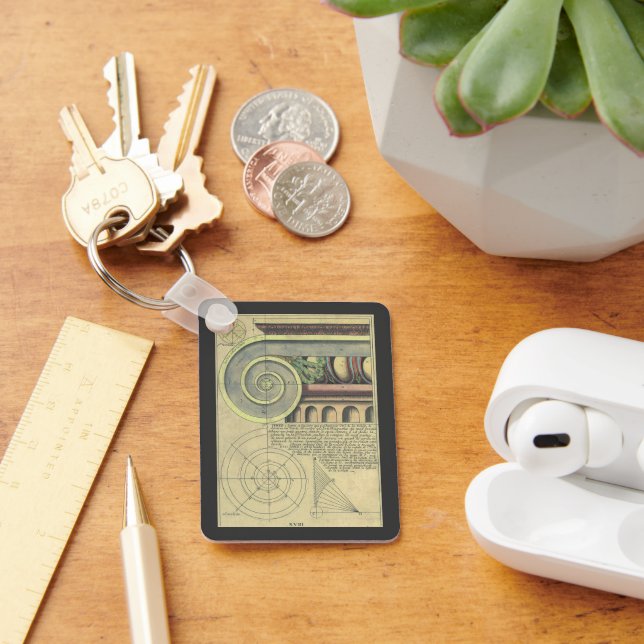 Vintage Architektur; Hauptstadt Volute von Vignola Schlüsselanhänger (Schreibtisch)