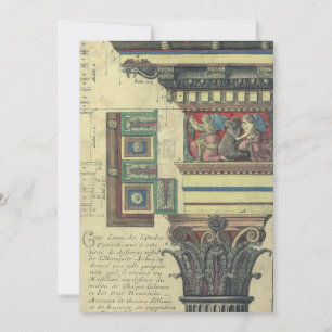 Vintage Architektur, Kolonne mit kornförmiger Form