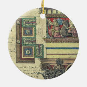 Vintage Architektur, Kolonne mit kornförmiger Form Keramikornament