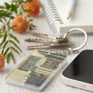 Vintage Architektur, Kolonne mit kornförmiger Form Schlüsselanhänger