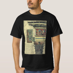 Vintage Architektur, Kolonne mit kornförmiger Form T-Shirt