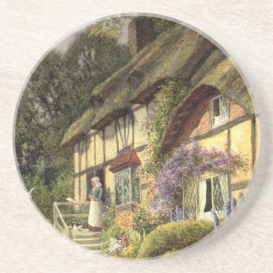 Vintage Architektur, Landhaus Hütte Getränkeuntersetzer