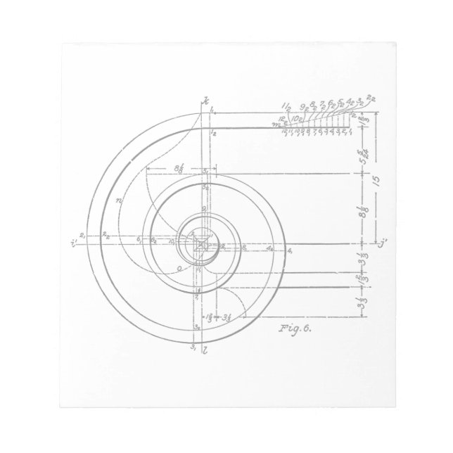Vintage Architektur Notizblock (Vorderseite)