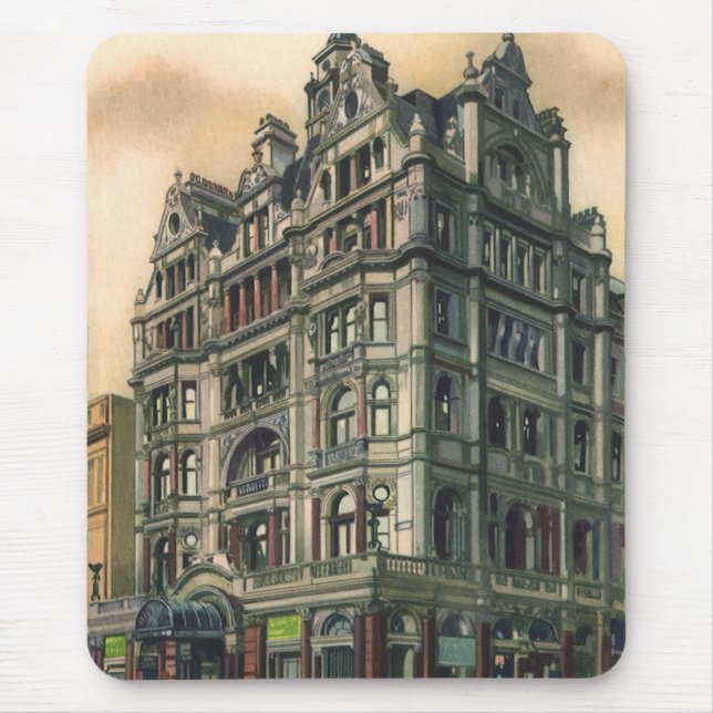 Vintage Architektur Queens Hotel Leicester Square Mousepad (Vorne)