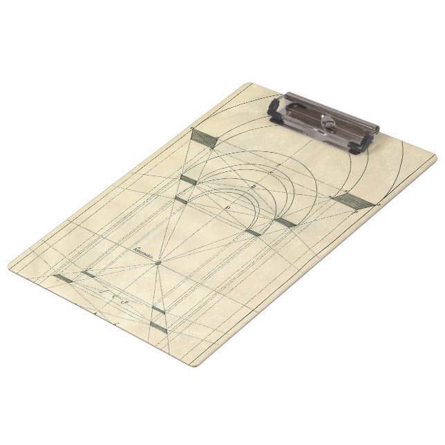 Vintage Architektur, Renaissance Arch-Perspektive Klemmbrett (Schrägansicht)