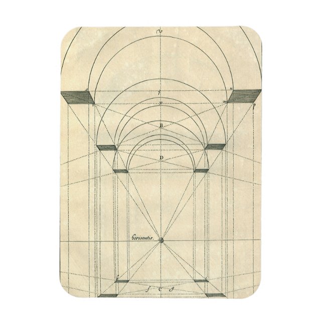 Vintage Architektur, Renaissance Arch-Perspektive Magnet (Vertikal)