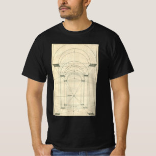 Vintage Architektur, Renaissance Arch-Perspektive T-Shirt