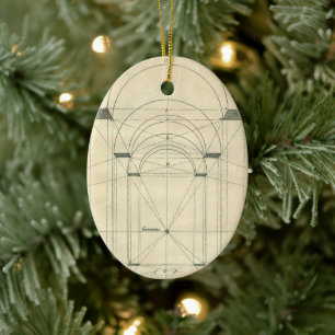 Vintage Architektur, Renaissance-Bogen-Perspektive Keramik Ornament