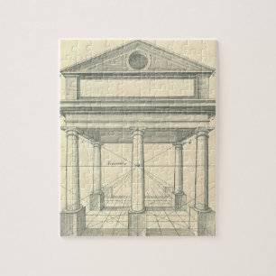 Vintage Architektur, römisches Portico mit Säulen Puzzle