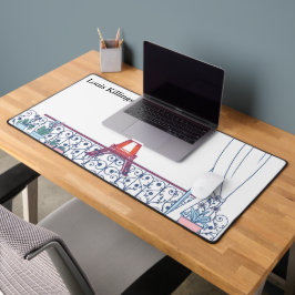 Vintage-Architektur von Paris Haussmann Schreibtischunterlage