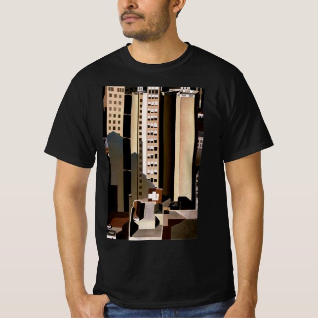 Vintage Architektur, Wolkenkratzer von Sheeler, 19 T-Shirt (Vorderseite)