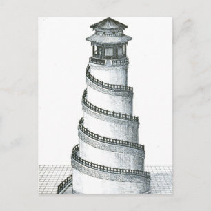 Vintage Architekturbeispiele Postkarte