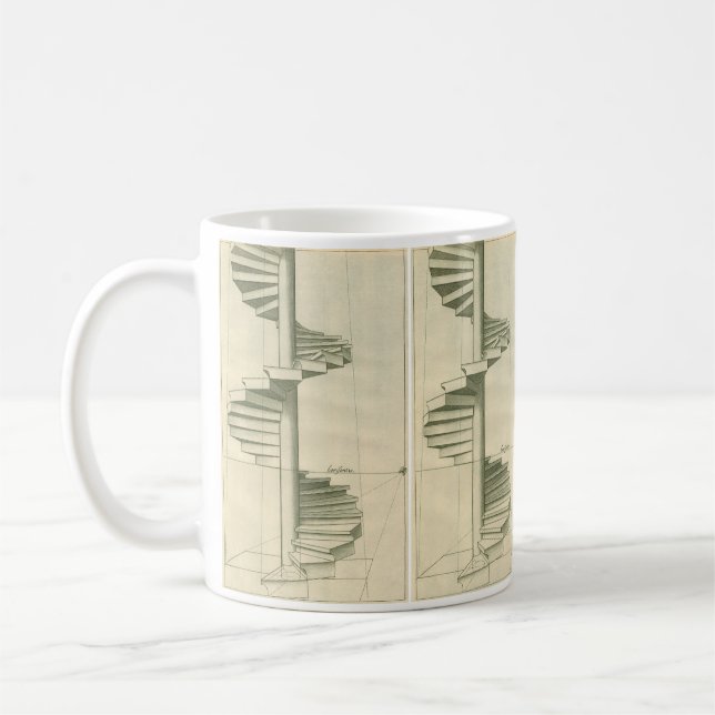 Vintage Architekturtreppen, Spiraltreppe Kaffeetasse (Links)