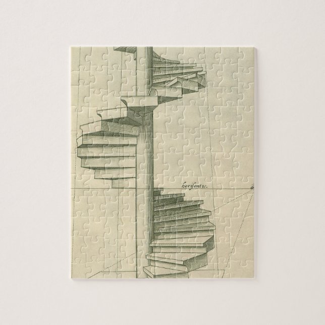 Vintage Architekturtreppen, Spiraltreppe Puzzle (Vertikal)