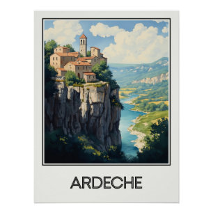 Vintage Ardèche, Dorfunterkunft Poster