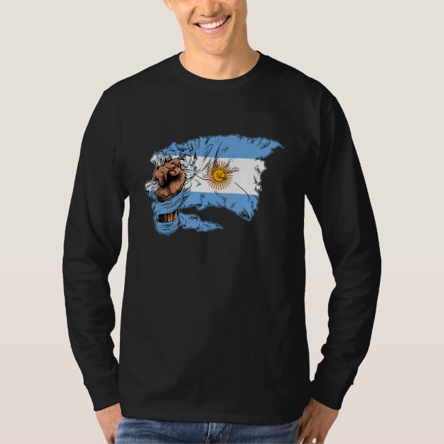 Vintage Argentina Argentinian Flag Pride Argentina T-Shirt (Vorderseite)
