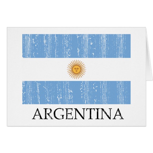 Vintage Argentinien-Flagge (Vorderseite (Horizontal))