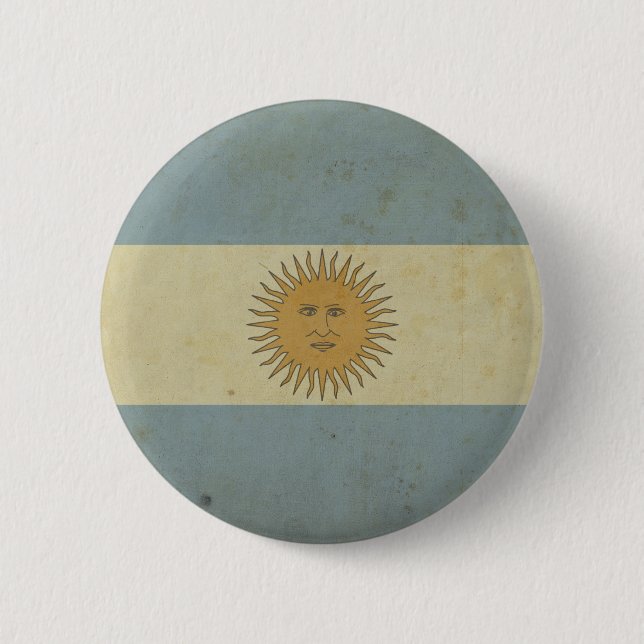 Vintage Argentinien-Flagge Button (Vorderseite)