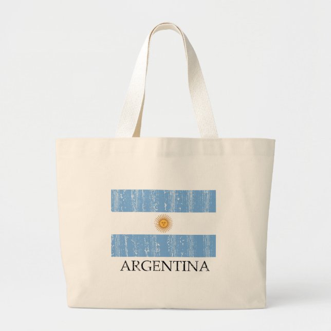 Vintage Argentinien-Flagge Jumbo Stoffbeutel (Vorne)